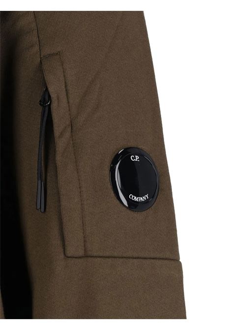 diagonal raised fleece sweatshirt man green C.P. COMPANY | RCCMSS713A-005086W683